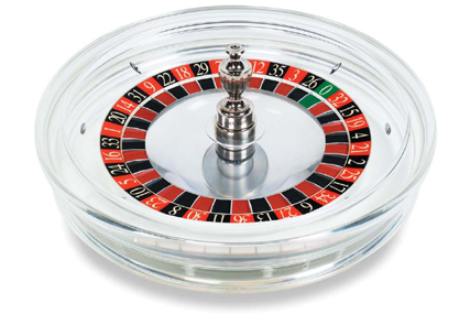 Acrylic transparent roulette wheel Crystal, from Cammegh