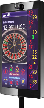 Winning number display for american roulette gaming tables