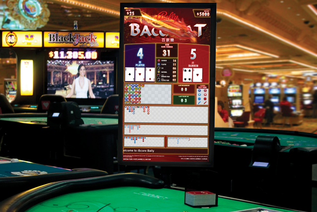 i-Score Baccarat Predictor display for trends, Baccarat statistics and scores